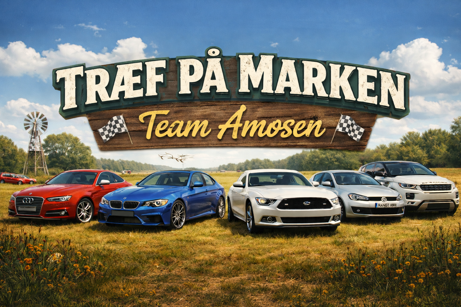 DriveMeetups data som træf hos Træf på marken- Team Åmosen  - Kom med til dette træf den 13/Jun  som afholdes af Ukendt