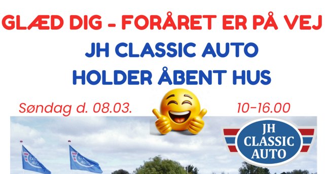 DriveMeetups data som træf hos Åbenhus Klassiske biler - Kom med til dette træf den 08/Mar  som afholdes af Ukendt