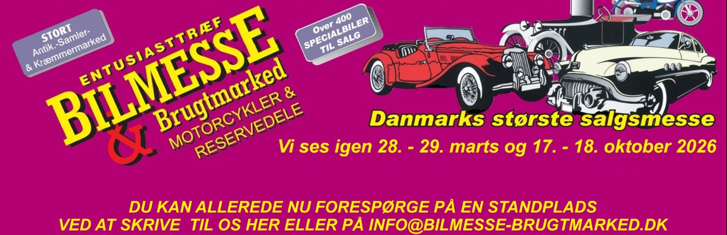 DriveMeetups data som træf hos Bilmesse og brugtmarked i Fredericia  - Kom med til dette træf den 28/Mar  som afholdes af Ukendt